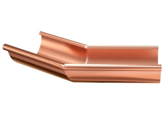 Водосток Aquasistem, система 125x90 - Угол желоба наружный медный 135° купить в Рыбинске