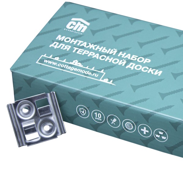 Монтажный набор для террасной доски из дпк CM Decking купить в Рыбинске