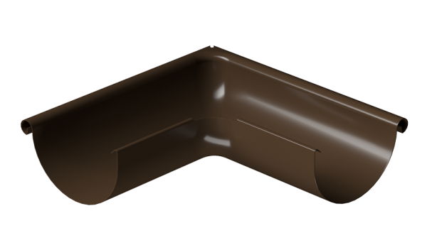 Угол внешний 90° D125 Döcke STAL PREMIUM Каштан, (RAL 8017) купить в Рыбинске