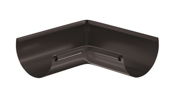 Водосток Aquasistem, система 125x90 - Угол желоба, внутренний 90° RR 32 Тёмно-Коричневый купить в Рыбинске