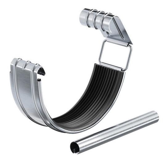 Водосток Aquasistem, Система 125x90 - Соединитель желоба с уплотнителем оцинковка купить в Рыбинске