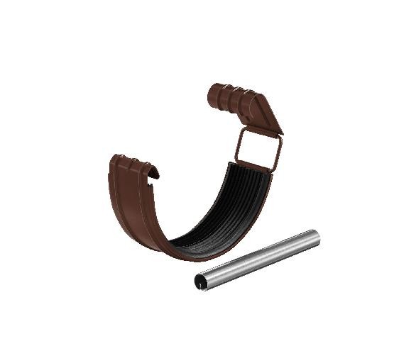 Водосток Aquasistem, система 150/100 - Соединитель желоба с резиновым уплотнителем RAL 8017 Коричневый купить в Рыбинске