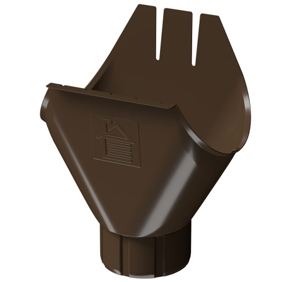 Воронка желоба D125 Döcke STAL PREMIUM Каштан, (RAL 8017) купить в Рыбинске