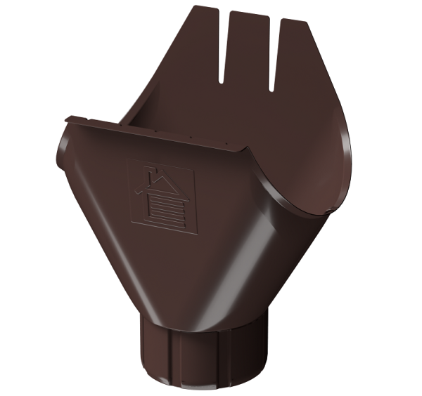 Воронка желоба D125 Döcke STAL PREMIUM Шоколад, (RAL 8019) купить в Рыбинске