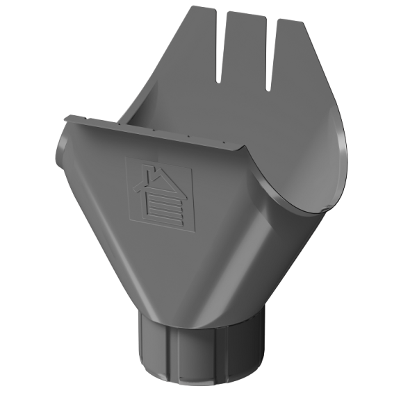Воронка желоба D125 Döcke STAL PREMIUM Графит, (RAL 7024) купить в Рыбинске