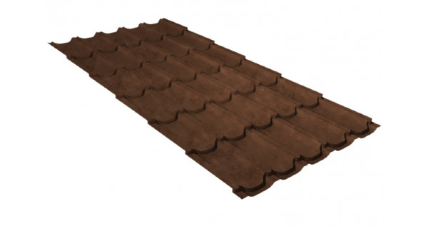 Металлочерепица квинта плюс GL 0,5 Safari Twincolor Brown купить в Рыбинске