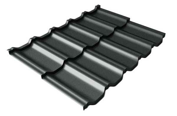 Металлочерепица модульная Квинта Uno Grand Line c 3D резом 0,5 Satin RAL 7016 антрацитово-серый купить в Рыбинске