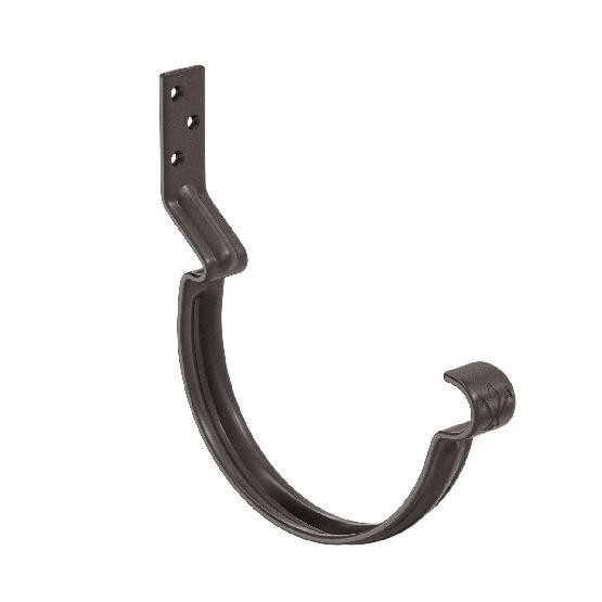 Водосток Aquasistem, система 150/100 - Крюк крепления желоба короткий RR 32 Тёмно-Коричневый купить в Рыбинске