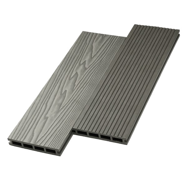 Террасная доска ДПК NanoWood двусторонняя New 3D тиснение + вельвет Серый купить в Рыбинске