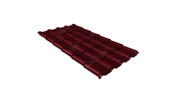 Металлочерепица камея 0,45 Drap RAL 3005 красное вино купить в Рыбинске