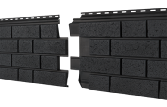 Фасадная панель Ю-пласт Стоун Хаус S-Lock Клинкер Нордик Графитовый купить в Рыбинске