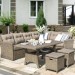 Комплект мебели AFINA плетеной из иск. ротанга AFM-307B Beige купить в Рыбинске