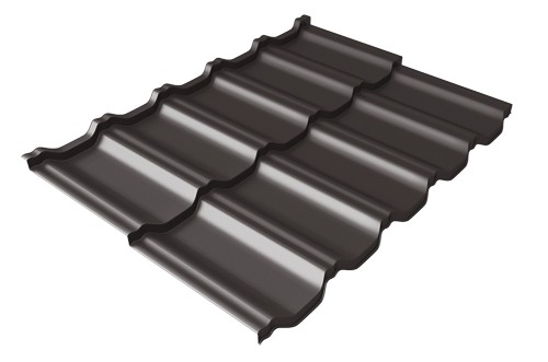 Металлочерепица модульная Квинта Uno Grand Line c 3D резом 0,5 Rooftop Matte RR 32 темно-коричневый купить в Рыбинске