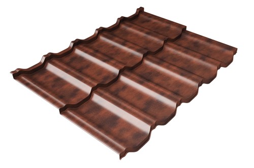 Металлочерепица модульная Квинта Uno Grand Line c 3D резом 0,45 Safari Twincolor Brown купить в Рыбинске
