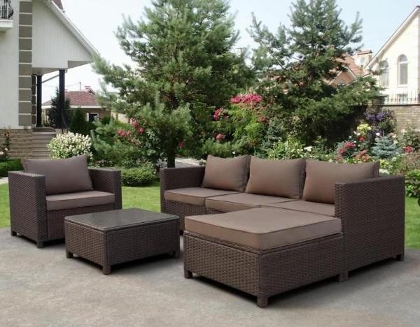 Комплект мебели AFINA плетеной из иск. ротанга YR821A Brown/Beige купить в Рыбинске