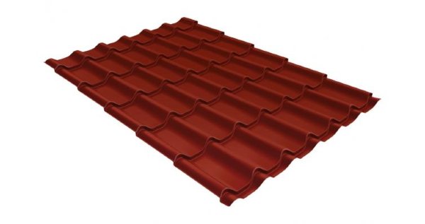 Металлочерепица классик GL 0,5 Velur20 RAL 3009 оксидно-красный купить в Рыбинске