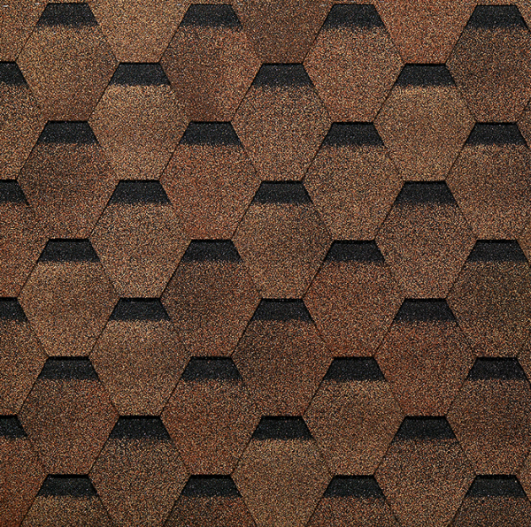 Гибкая черепица EURASIA Docke, Коллекция ШЕСТИГРАННИК Светло-коричневый купить в Рыбинске