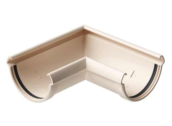 Угол желоба 90° Docke Lux ПВХ Латте купить в Рыбинске