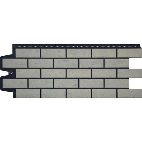 Фасадная панель Grand Line Состаренный кирпич Элит ваниль, ШОВ чёрный купить в Рыбинске