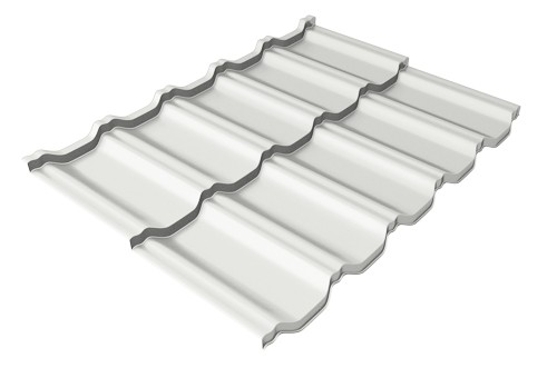 Металлочерепица модульная Квинта Uno Grand Line c 3D резом 0,5 Satin RAL 9003 сигнальный белый купить в Рыбинске