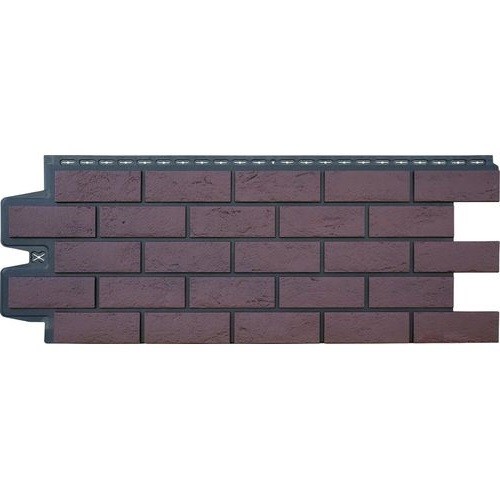 Фасадная панель Grand Line Состаренный кирпич Элит каштан, ШОВ черный купить в Рыбинске