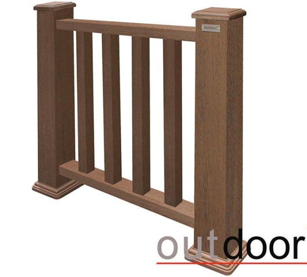 Ограждение из ДПК Outdoor Классик 3D STORM коричневый микс купить в Рыбинске