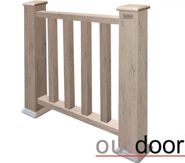 Ограждение из ДПК Outdoor Классик 3D STORM серый микс купить в Рыбинске