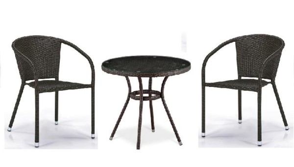Комплект плетеной мебели AFINA из иск. ротанга Асоль-7 T282ANT/Y137C-W53 Brown 2Pcs купить в Рыбинске