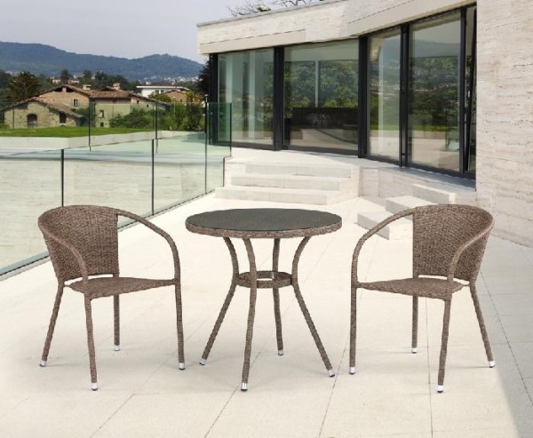 Комплект плетеной мебели AFINA из иск. ротанга T282ANT/Y137C-W56 Light Brown 2Pcs купить в Рыбинске