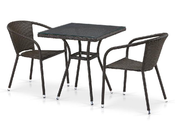 Комплект плетеной мебели AFINA из иск. ротанга T282BNT/Y137C-W53 Brown 2Pcs купить в Рыбинске