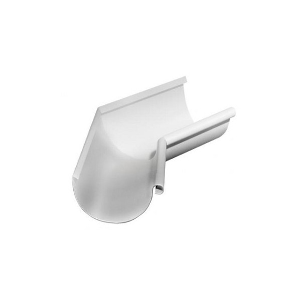 Водосток Grand Line 125x90 – Угол внутренний 135° RAL 9003 купить в Рыбинске