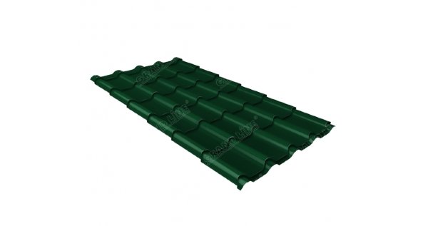 Металлочерепица камея 0,5 Satin RAL 6005 зеленый мох купить в Рыбинске