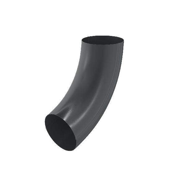 Водосток Aquasistem, система 125x90 - Колено трубы RAL 7024 Тёмно-серый купить в Рыбинске