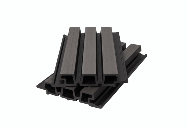 Фасадная панель брусковая двухцветная co-extrusion, grey dark купить в Рыбинске