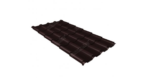 Металлочерепица камея 0,5 Satin RAL 8017 шоколад купить в Рыбинске