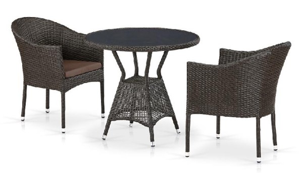 Комплект плетеной мебели AFINA из иск. ротанга T707ANS/Y350-W53 Brown 2Pcs купить в Рыбинске
