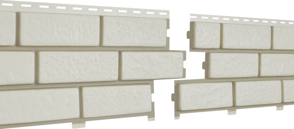 Фасадная панель Ю-Пласт Стоун Хаус Кирпич с декорированным швом Белый купить в Рыбинске