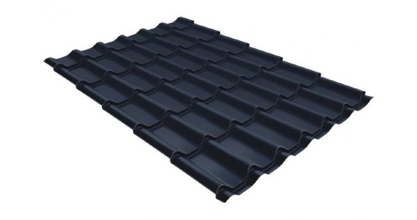 Металлочерепица классик 0,5 Satin RAL 7024 мокрый асфальт купить в Рыбинске