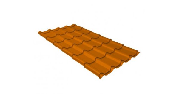 Металлочерепица камея 0,45 PE RAL 2004 оранжевый купить в Рыбинске