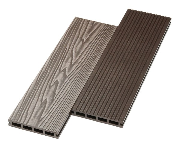 Террасная доска ДПК NanoWood двусторонняя New 3D тиснение + вельвет Венге купить в Рыбинске