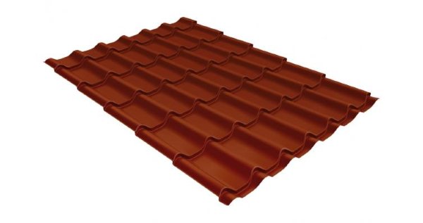 Металлочерепица классик 0,5 Satin RAL 8004 терракота купить в Рыбинске