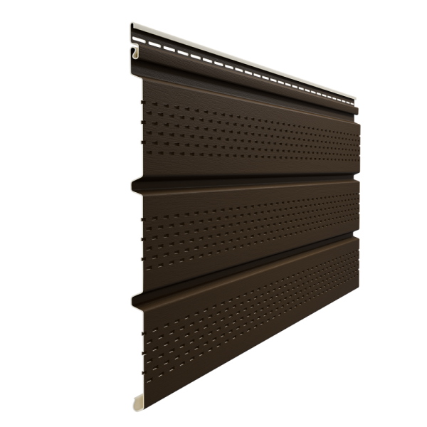 Софит Элит со сплошной перфорацией Коричневый (темный дуб) купить в Рыбинске