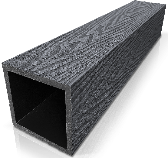 Столб ДПК 3D GardenParkett фактура дерева Графит купить в Рыбинске