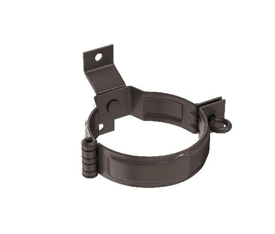 Водосток Aquasistem, система 125x90 - Декоративный хомут трубы под дерево с комплектом крепления RR 32 Тёмно-Коричнневый купить в Рыбинске