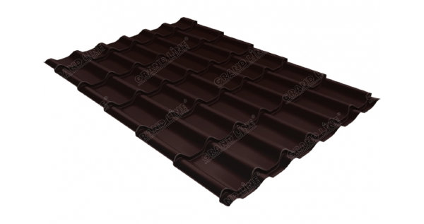 Металлочерепица классик GL 0,5 Quarzit RAL 8017 шоколад Metallic купить в Рыбинске