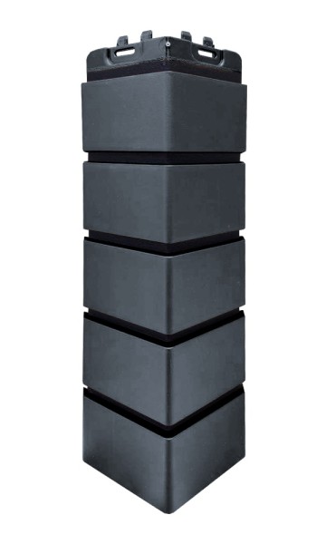 Угол Grand Line состаренный кирпич премиум Графит (шов RAL 9005) купить в Рыбинске