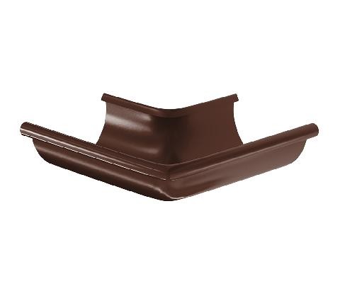 Водосток Aquasistem, система 125x90 - Угол желоба, наружный 90° RAL 8017 Коричневый купить в Рыбинске